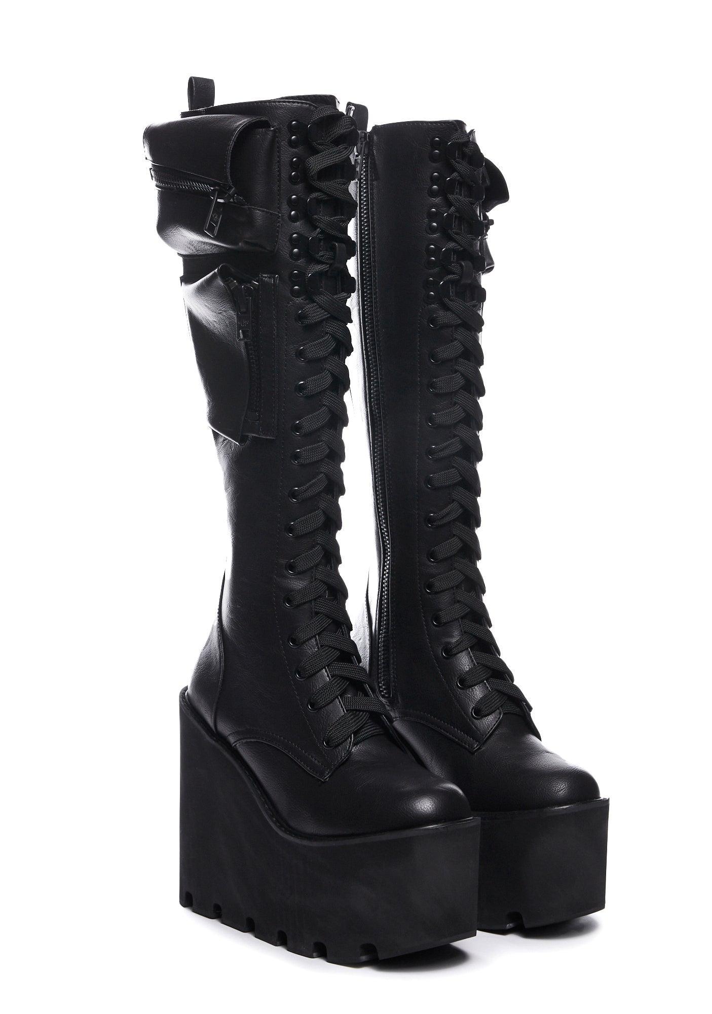 Obsidian Pocket Platform Boots Male Product Image