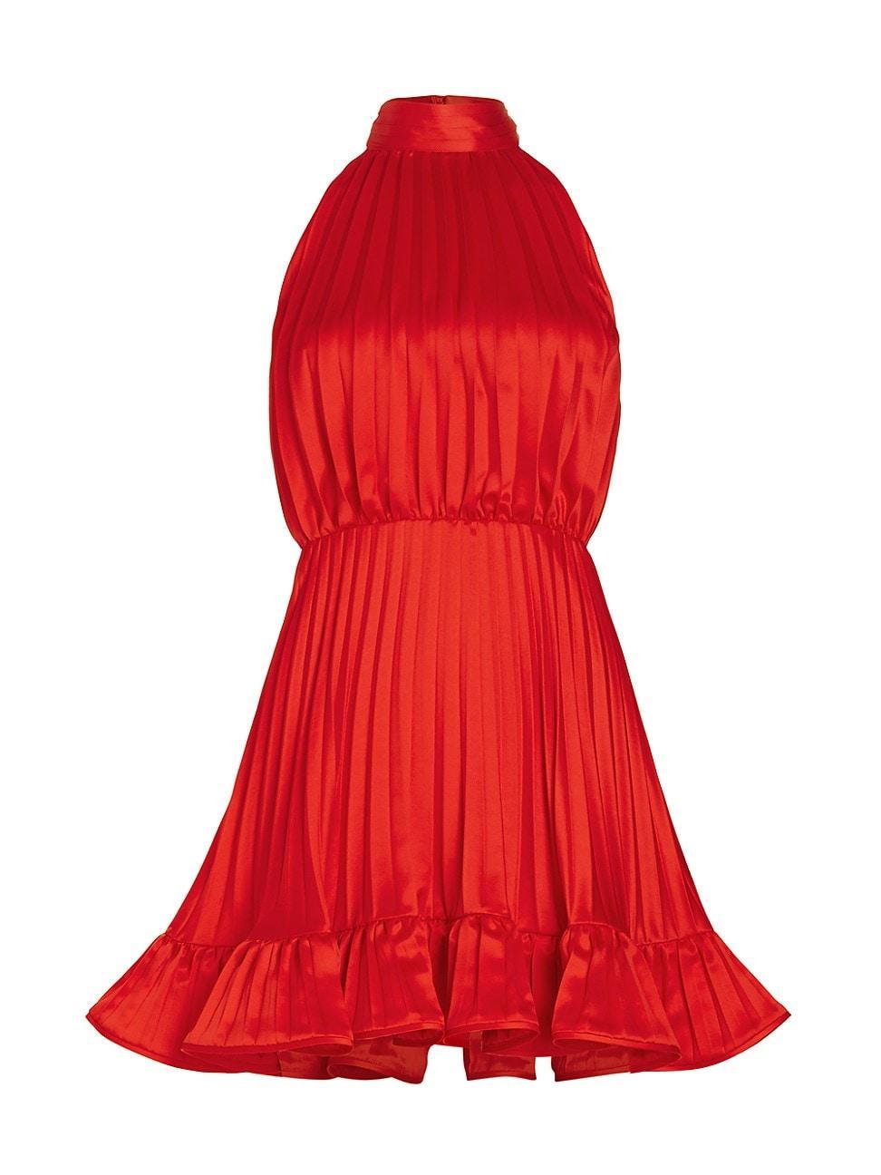 Womens Amiri Pleated Halter Minidress Product Image