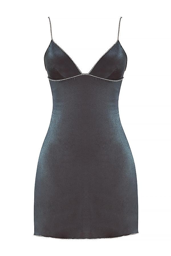 Maisie Graphite Iridescent Mini Dress Product Image