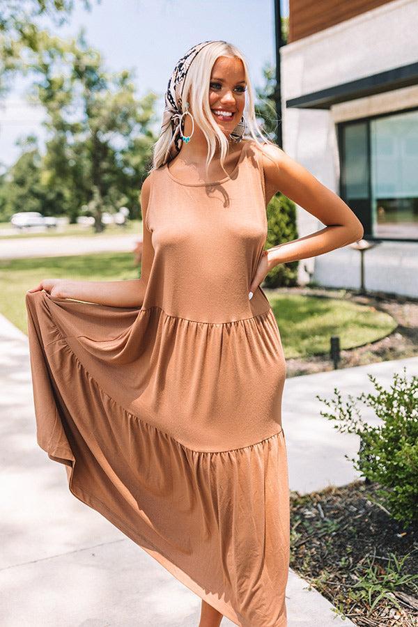 Mindfulness Midi Dress In Mocha Product Image