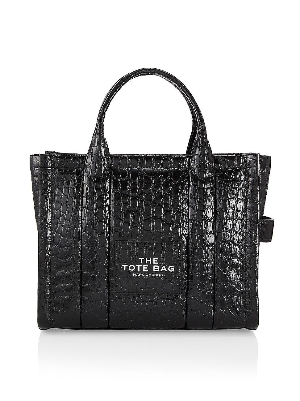 Womens The Croc-Embossed Medium Tote Product Image