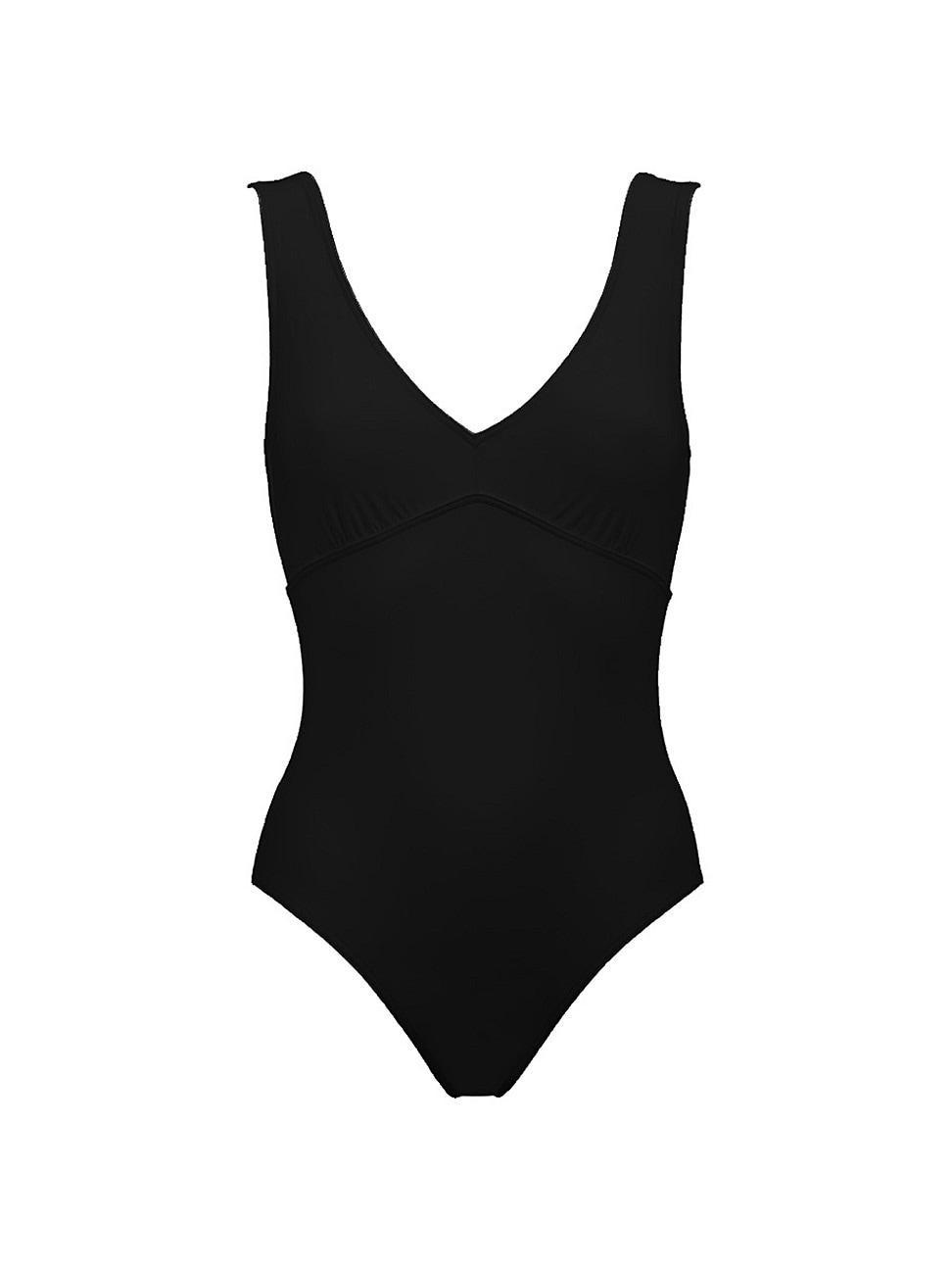 Womens Hold Up Plunge V-Neck One-Piece Swimsuit Product Image