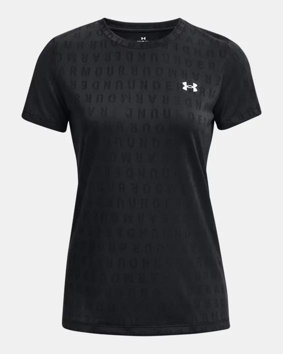 Women's UA Velocity Wordmark Jacquard Short Sleeve Product Image