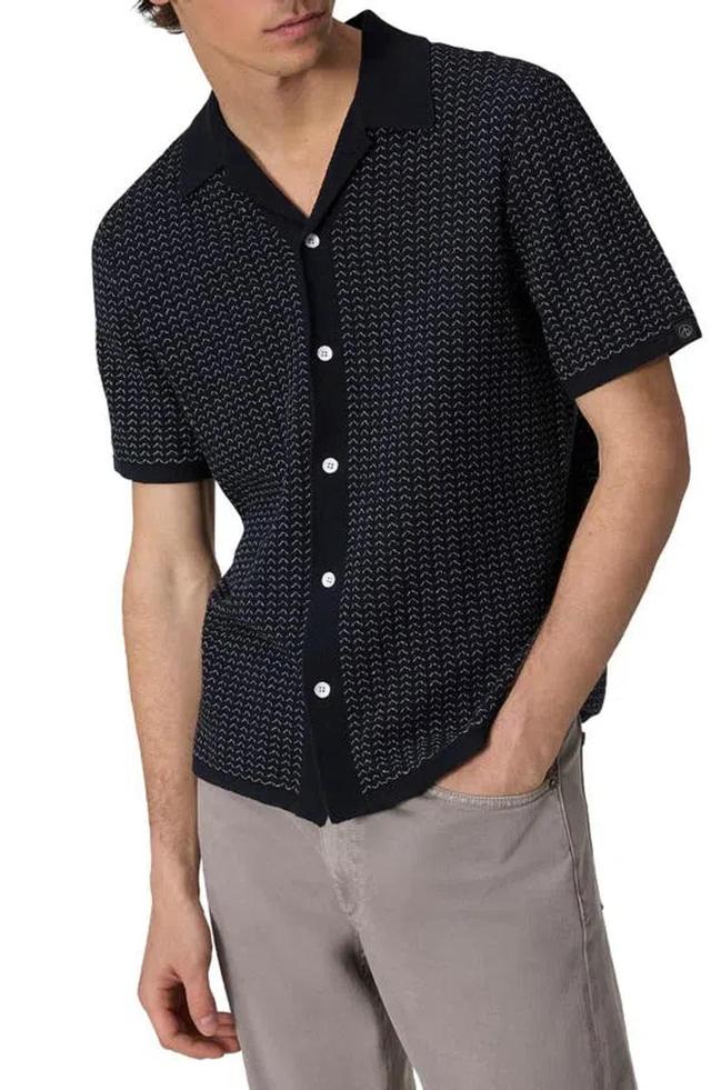 Avery Jacquard Knit Camp Shirt In Salute Product Image