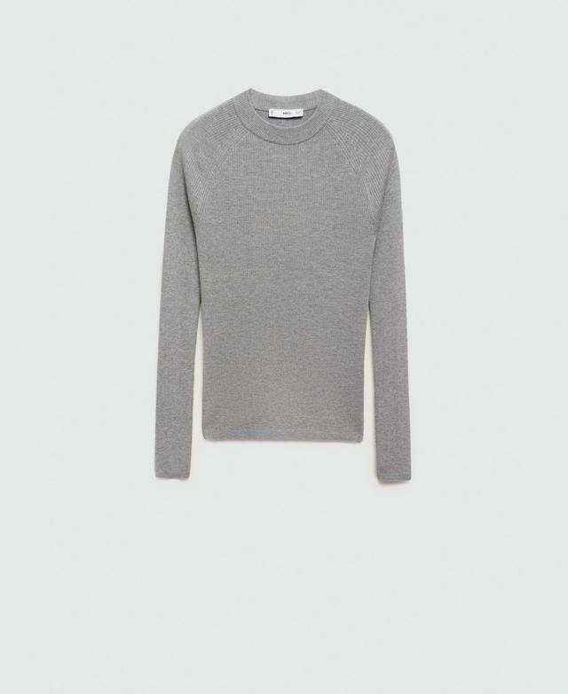 Mango Womens Fine Ribbed-Knit Sweater Product Image