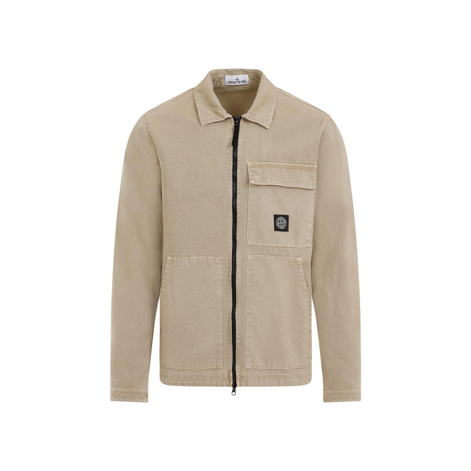 STONE ISLAND Overshirt In Brown Product Image