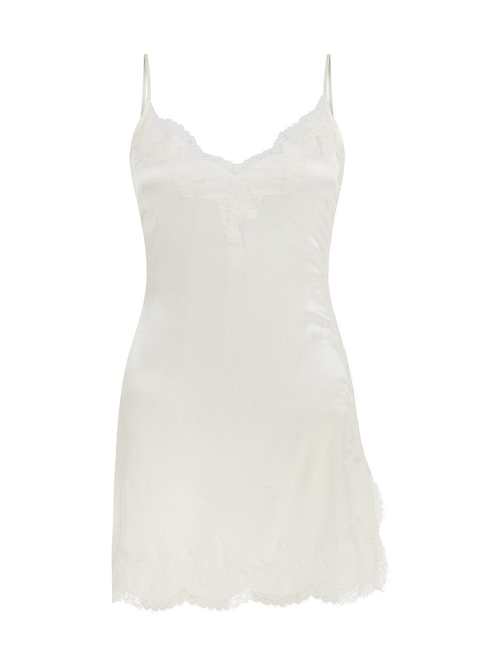 Womens Amelea Silk Lace Slip Dress Product Image