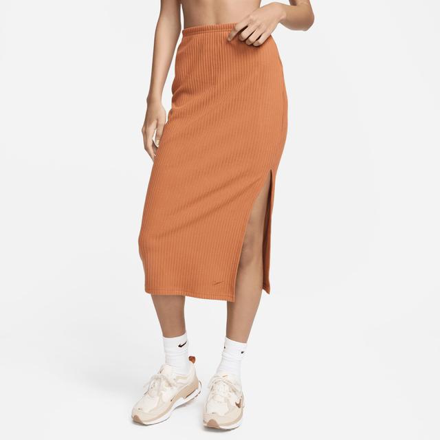 Womens Nike Sportswear Chill Rib Slim Midi Skirt Product Image