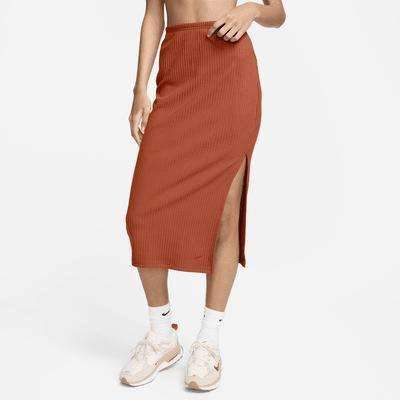 Womens Nike Sportswear Chill Rib Slim Midi Skirt Product Image