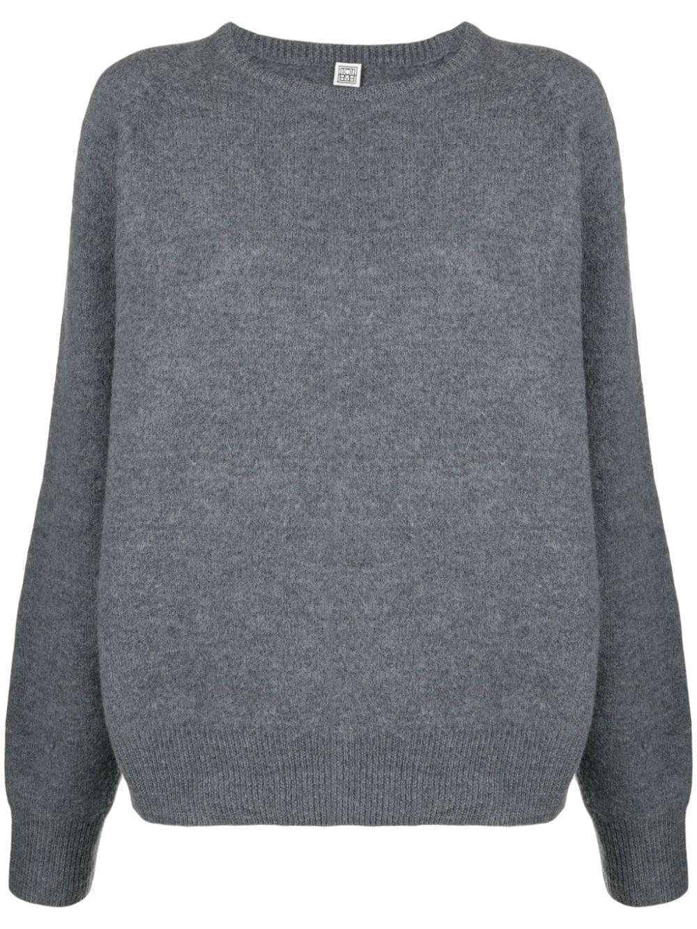 Crew-neck Wool Jumper In Grey product image