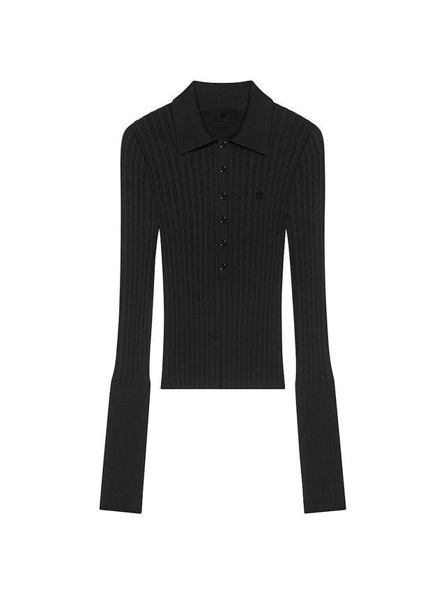 Womens Polo Sweater in Wool Product Image