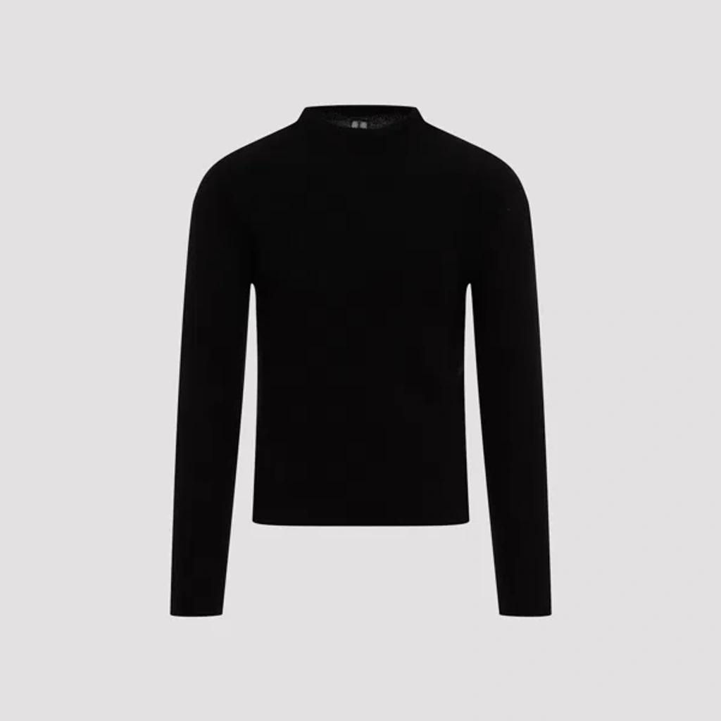 RICK OWENS Ribbed Geo Sweater In Black Product Image