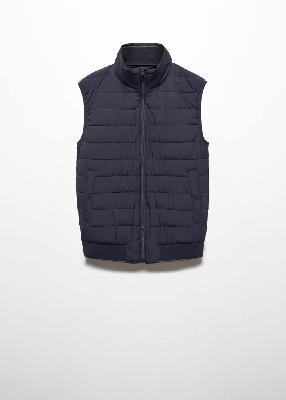 MANGO MAN - Ultralight water-repellent quilted vest navyMen Product Image