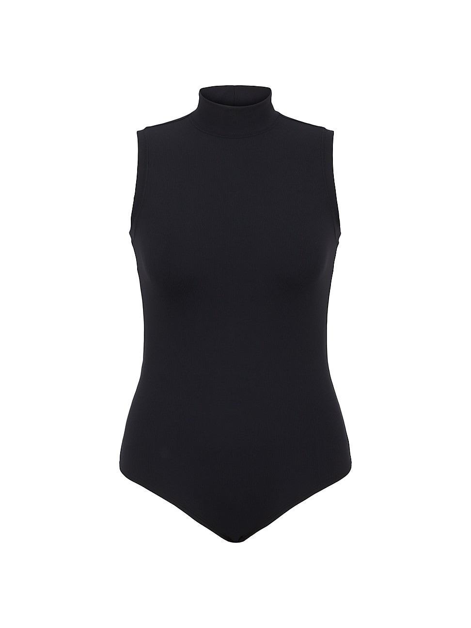 Womens Mock Turtleneck Bodysuit Product Image