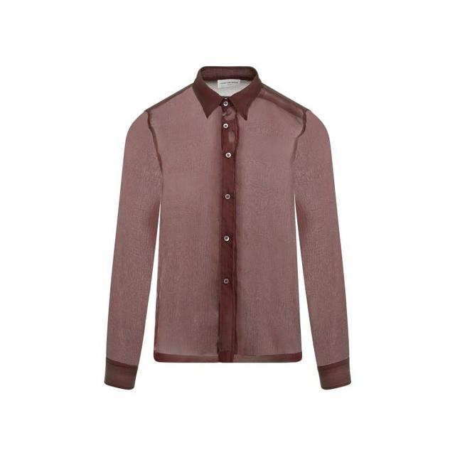 DRIES VAN NOTEN Silk Shirt In Pink Product Image