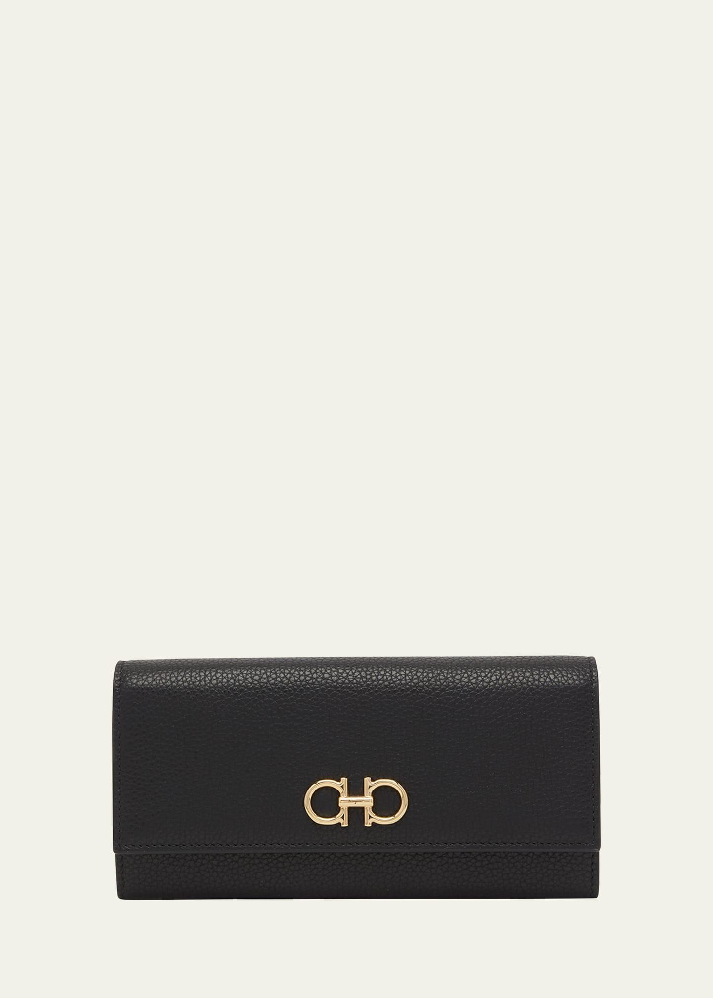 Gancino Flap Leather Wallet with Chain Strap Product Image