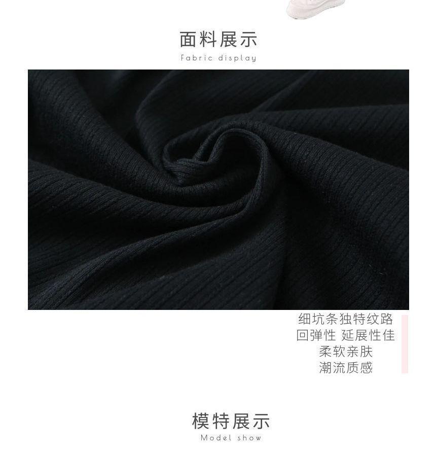 Long-Sleeve Square Neck Button Mock Two Piece Panel Lace T-Shirt Product Image