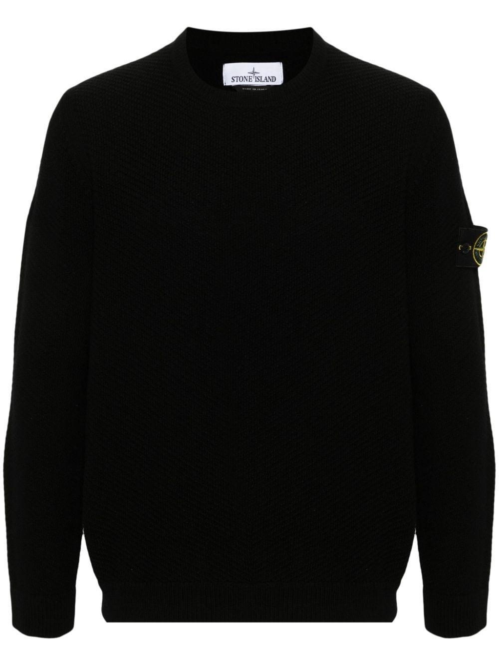 STONE ISLAND Round-neck Sweater In Gray Product Image