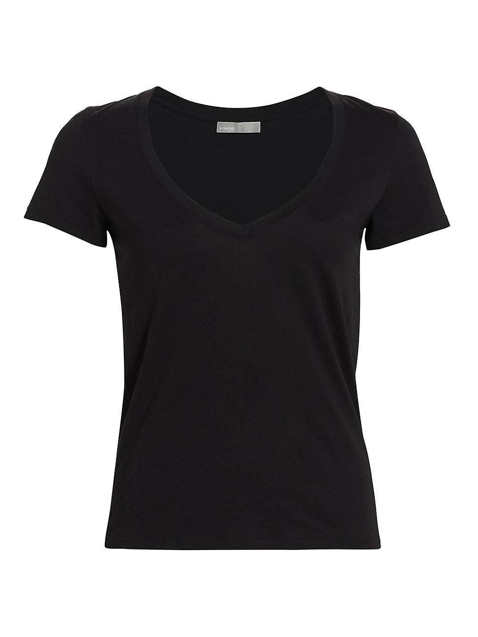 Womens Plunging V-Neck T-Shirt Product Image