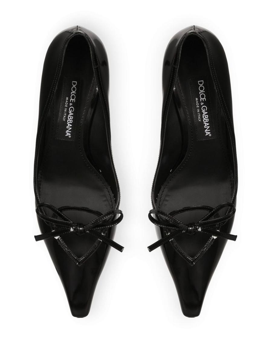 Polished Calfskin Pumps In Black Product Image