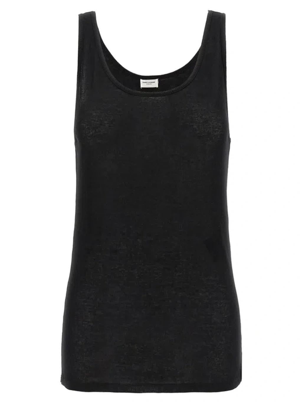 SAINT LAURENT Rib Top In Black Product Image