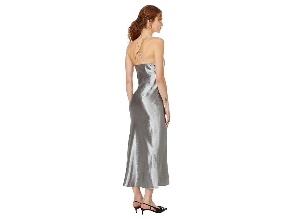 Madewell The Layton Midi Slip Dress (Metallic Recycled Satin) Women's Dress Product Image