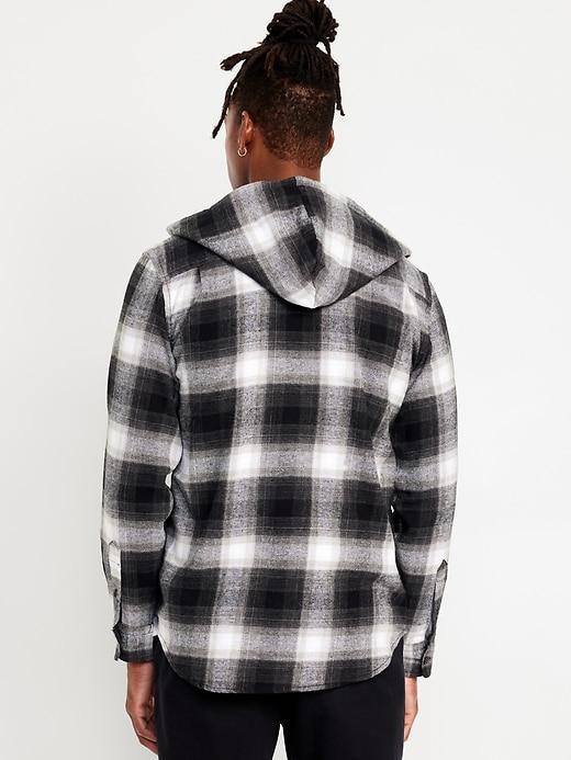 Hooded Flannel Shirt Product Image