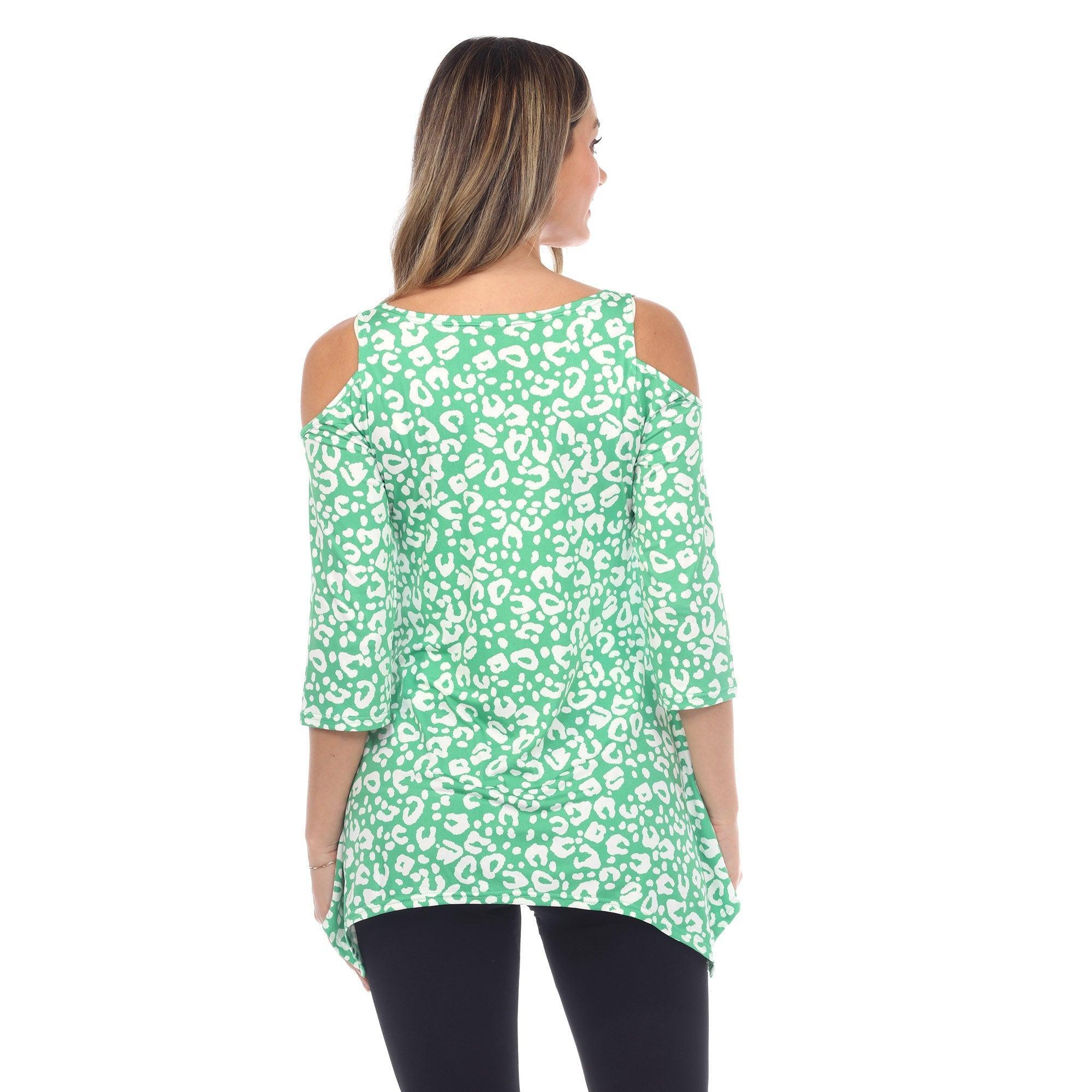 Women's Leopard Cold Shoulder Tunic Product Image