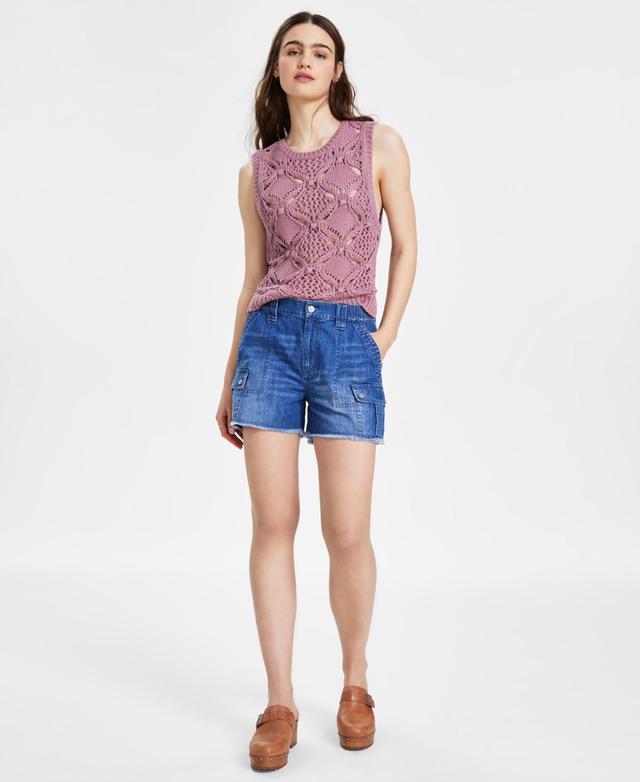 Lucky Brand Womens Cotton Mid-Rise Cargo Shorts Product Image