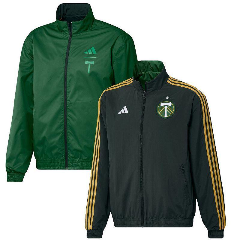 Mens adidas Portland Timbers 2023 On-Field Anthem Full-Zip Reversible Team Jacket Product Image