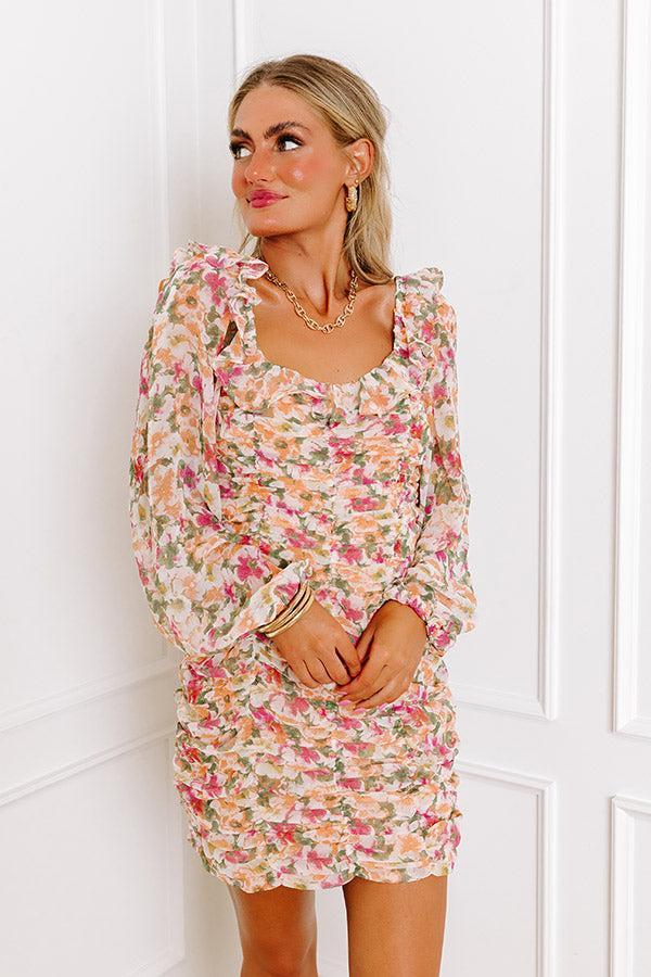 Venice Views Floral Ruched Dress Product Image