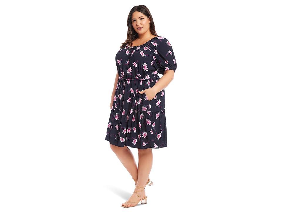 Karen Kane Plus Size Tiered Short Dress (Daisy) Women's Dress Product Image