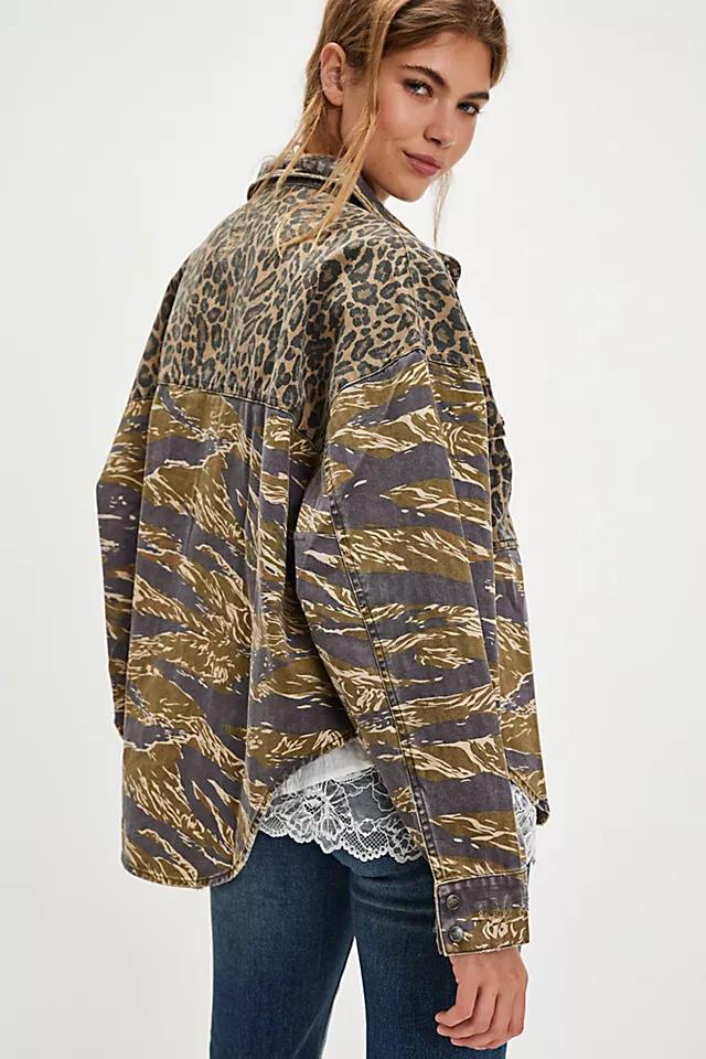 OneTeaspoon Animal Camo Daria Shirt Product Image