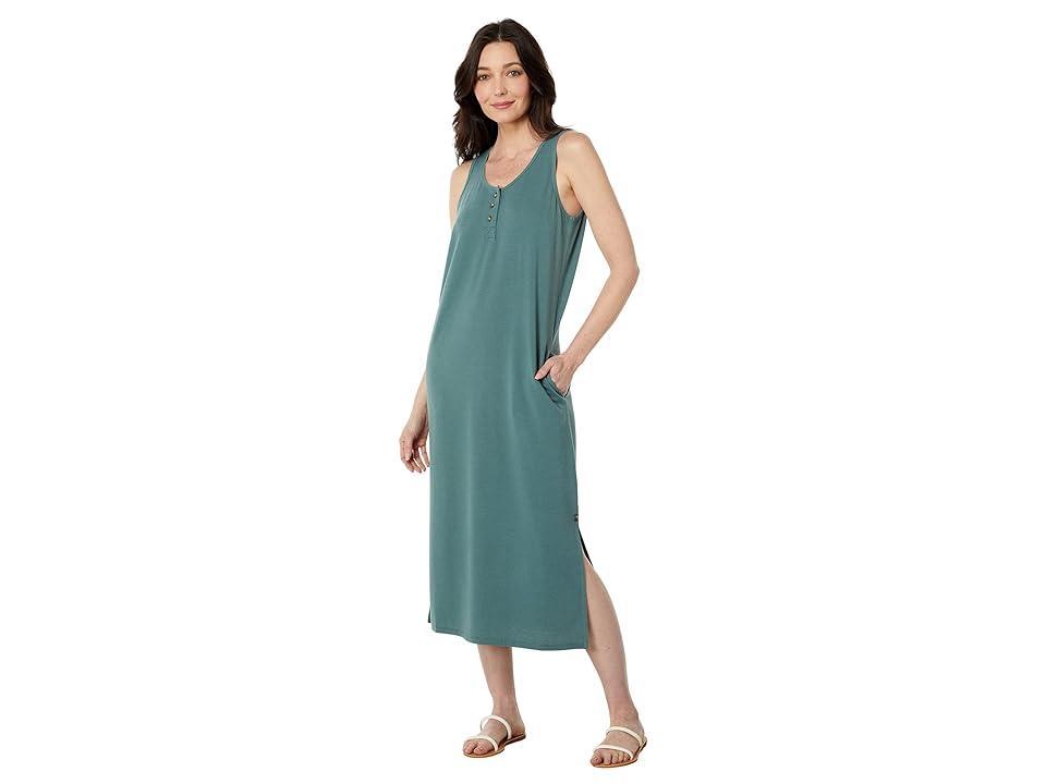 Toad&Co Piru Henley Midi Tank Dress Pine) Women's Dress Product Image