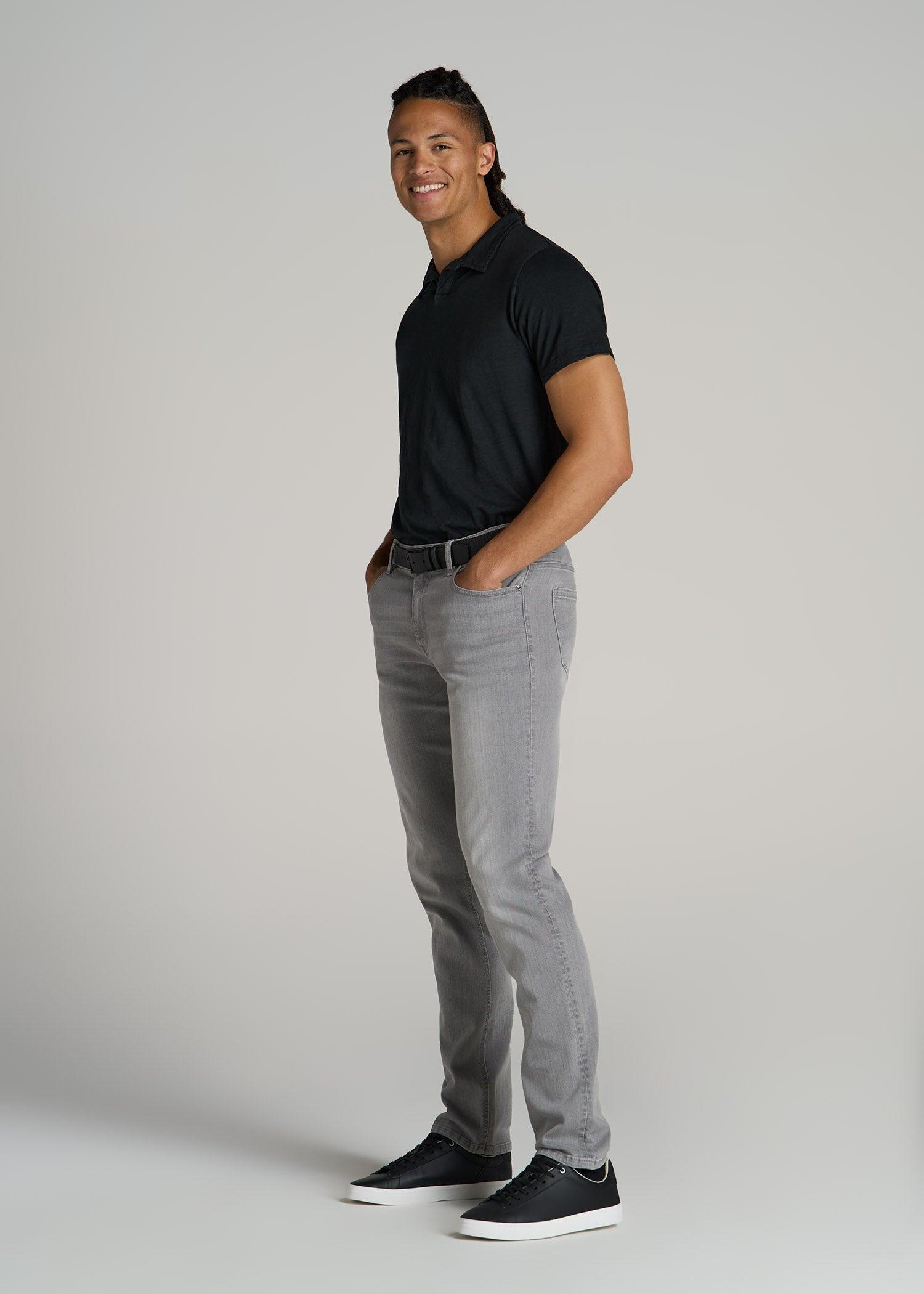 Slub Men's Tall Polo Shirt in Black Product Image