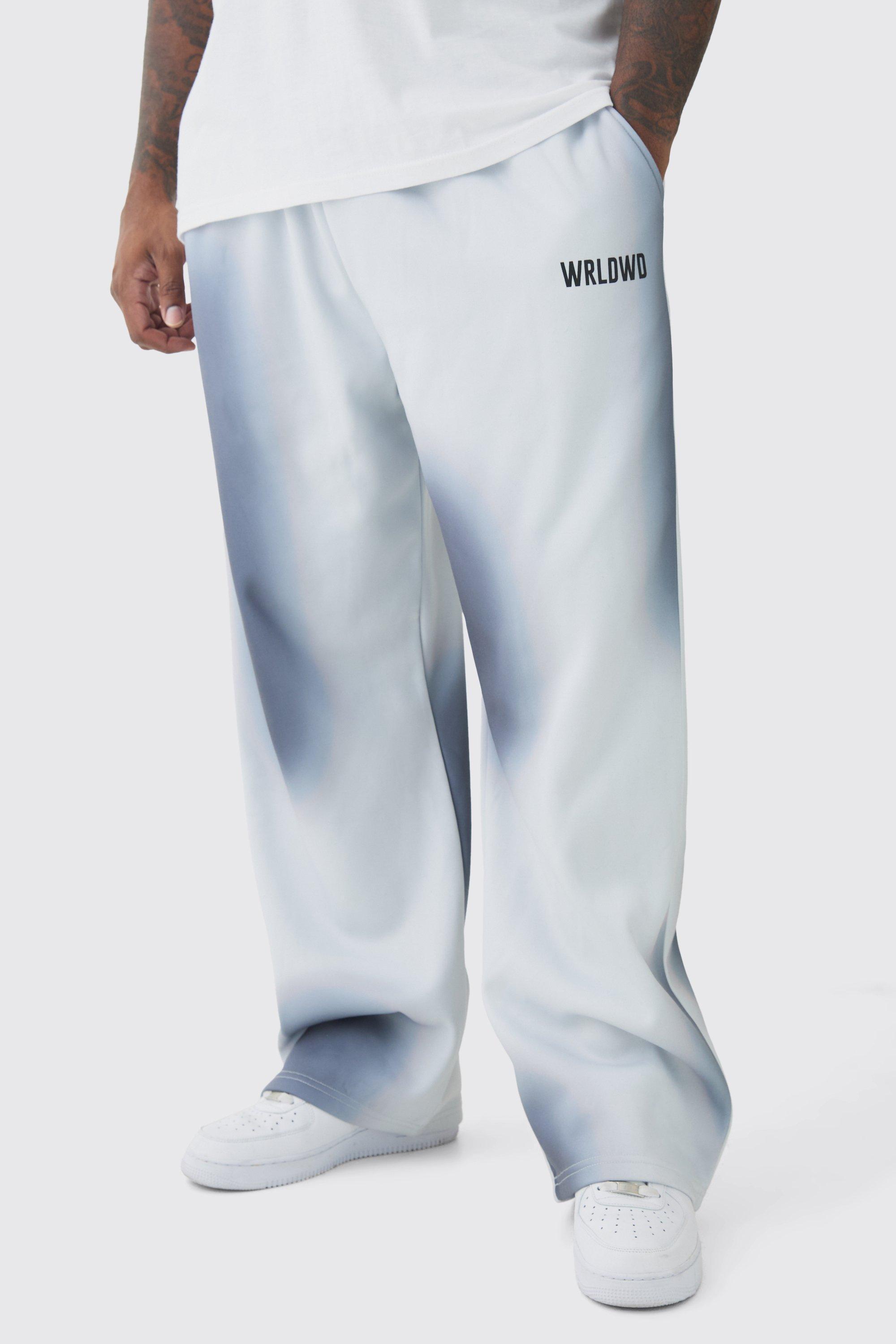 Plus Oversized Wash Print Sweatpants | boohooMAN USA Product Image