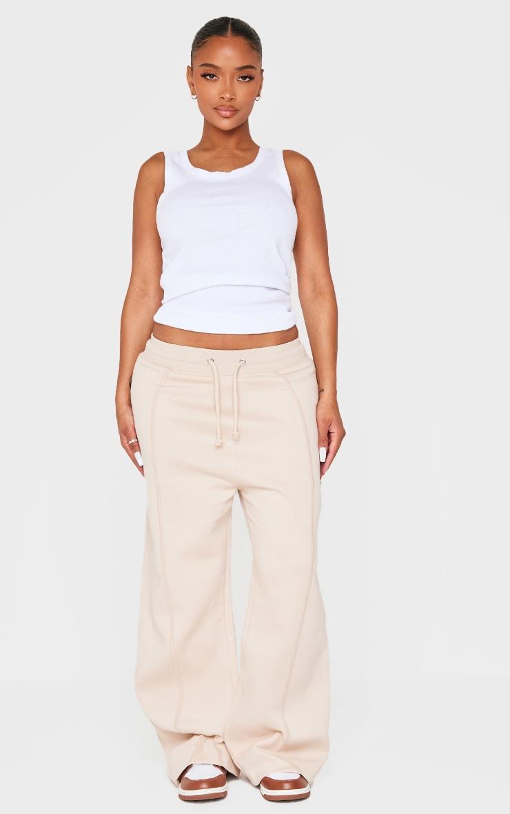 Shape Natural Stone Binded High Waist Wide Leg Sweatpants Product Image