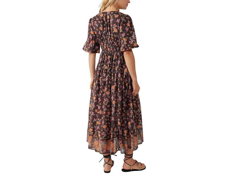 Free People Lysette Maxi Dress (Chocolate Combo) Women's Clothing Product Image