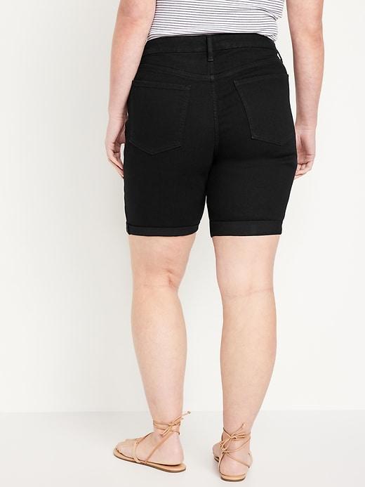 High-Waisted Wow Jean Shorts -- 9-inch inseam Product Image