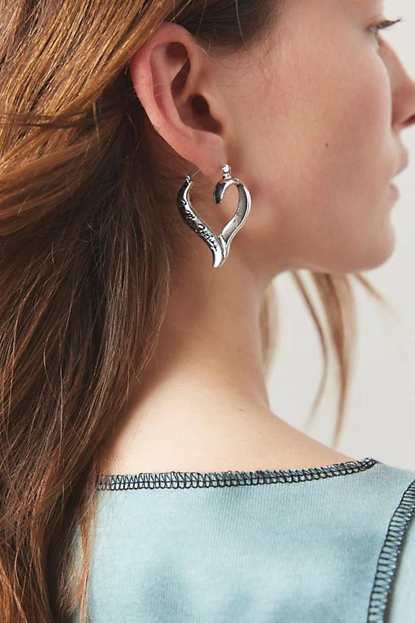 In My Feelings Heart Hoop Earring Womens at Urban Outfitters Product Image