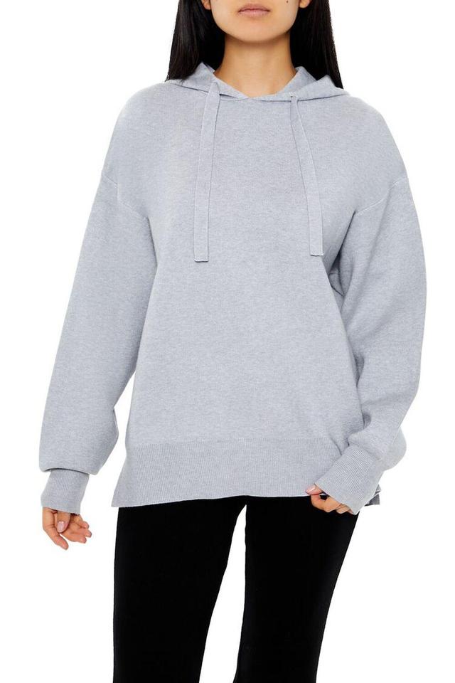 Sweater-Knit Drop-Sleeve Hoodie | Forever 21 Product Image