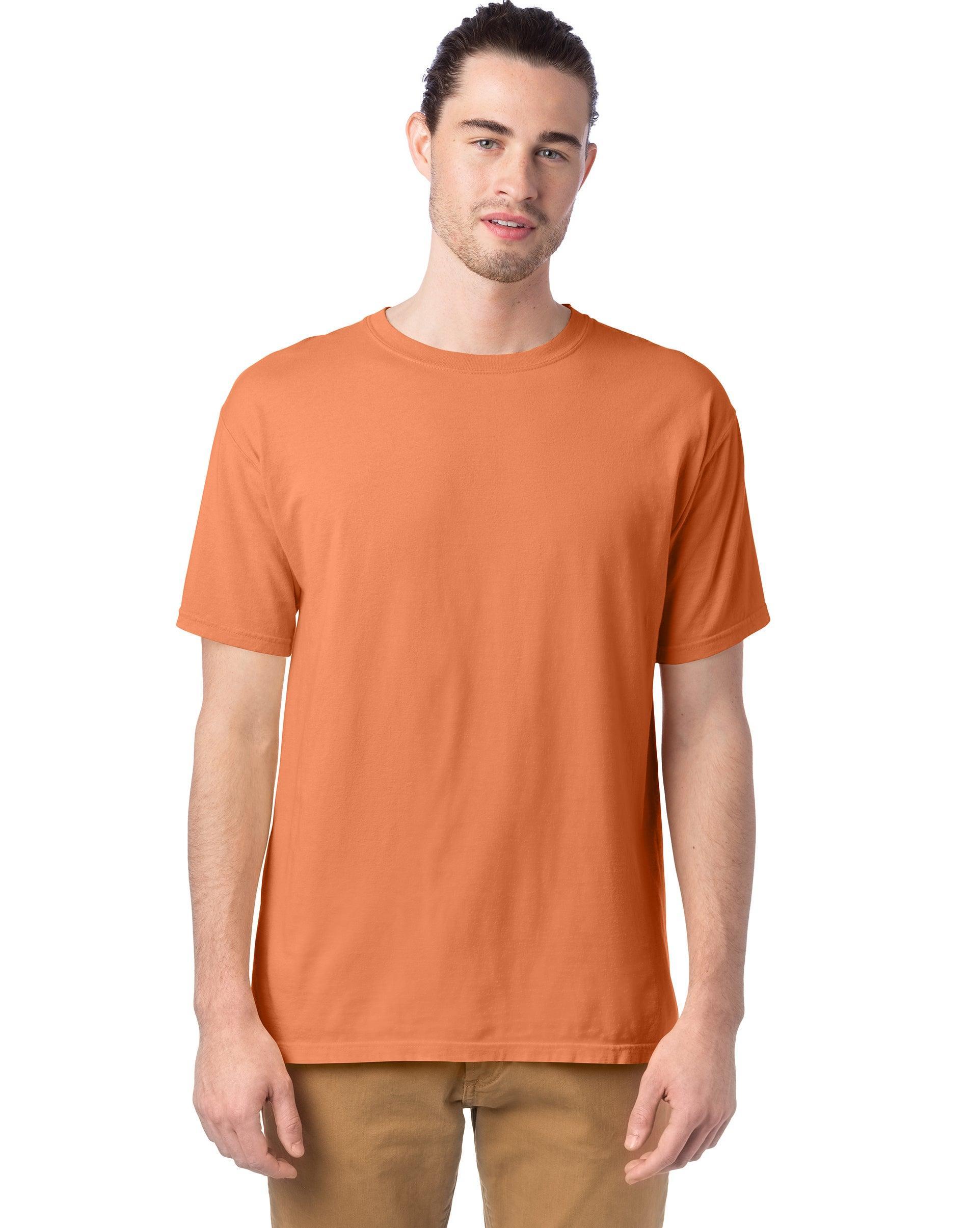 Hanes Mens Garment Dyed Cotton T-Shirt Spanish Moss 2XL Product Image