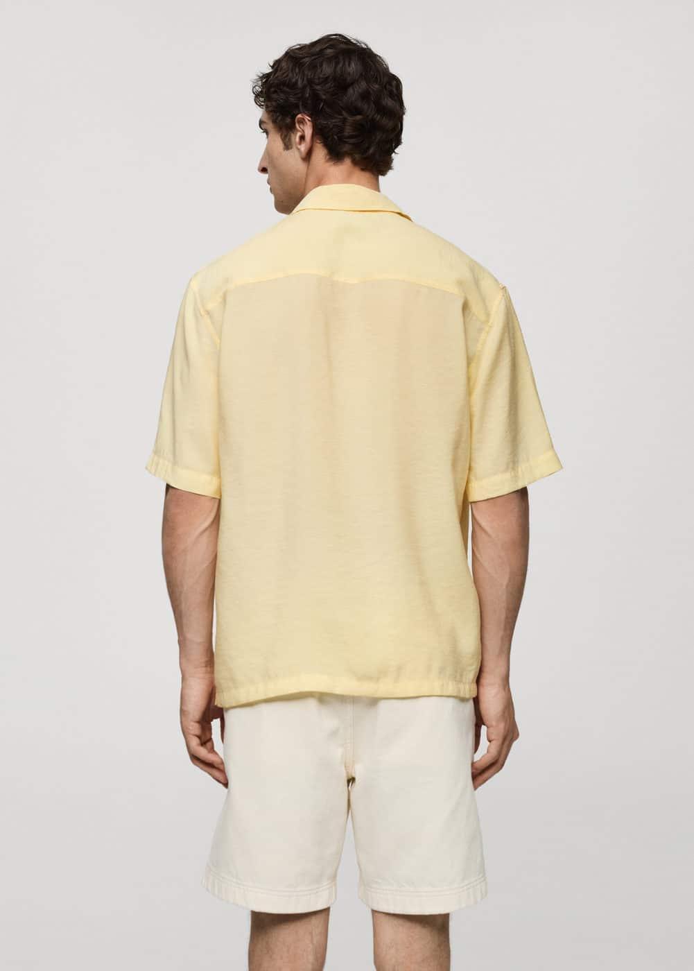 Mango Mens Bowling Collar Modal Shirt Product Image