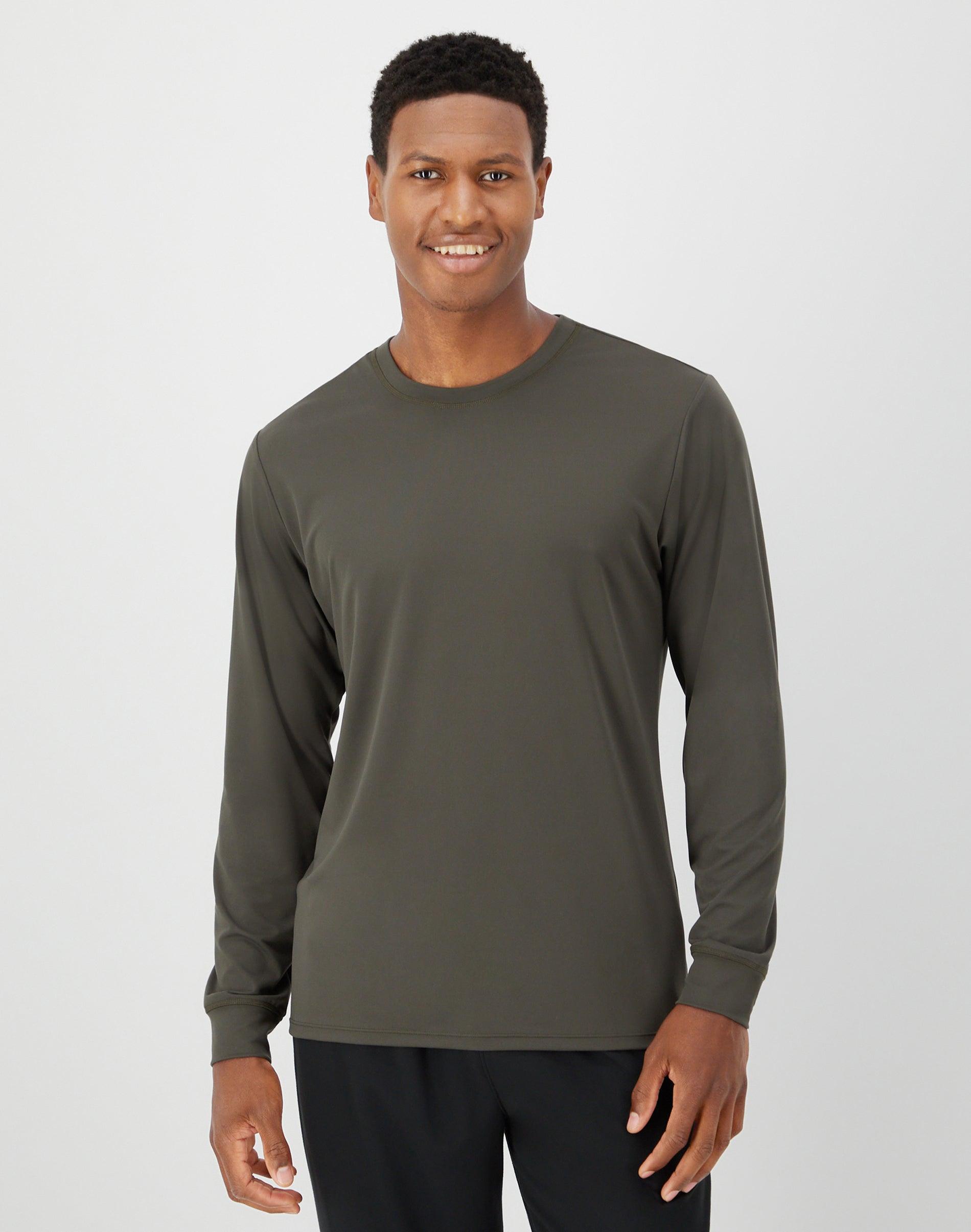 Hanes Moves Mens Long Sleeve Performance Tee Black L Product Image