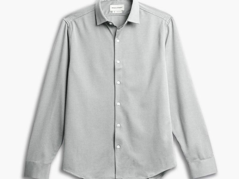 New Grey Oxford (Brushed) Men's Apollo Dress Shirt Product Image