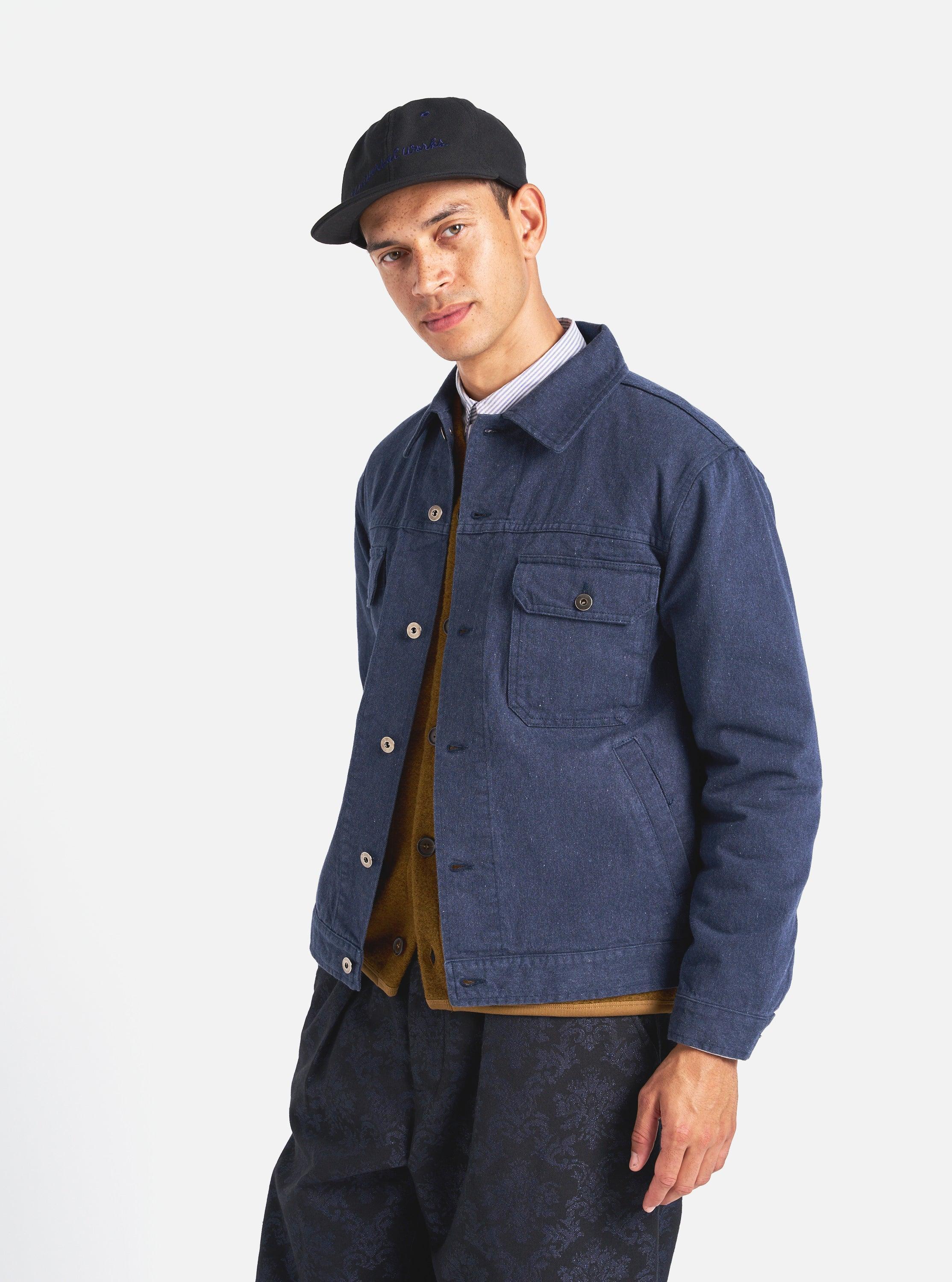 Universal Works Trucker Jacket in Indigo Recycled Denim Product Image