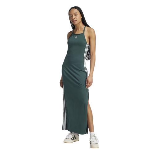 adidas Originals Womens 3-Stripes Maxi Dress - White/Black Product Image