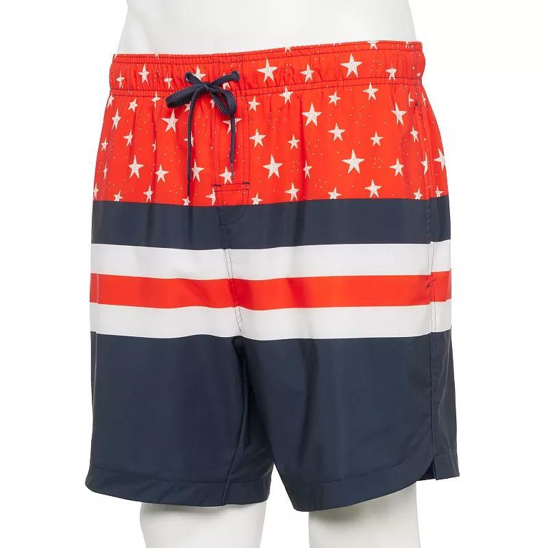 Mens Laguna Swim Mens Stars & Stripes Volley Swim Trunks Product Image