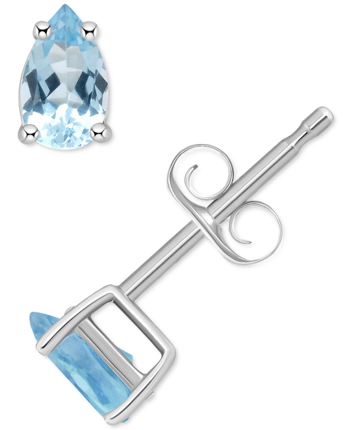 Aquamarine Pear Stud Earrings (1/3 ct. t.w.) in 14k Gold Product Image