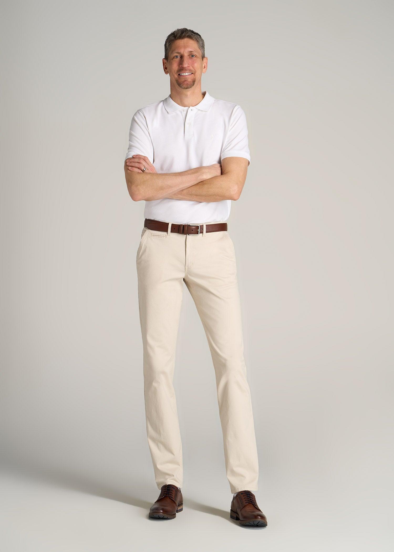 Carman TAPERED Chinos in Soft Beige - Pants for Tall Men Male Product Image